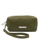 TL Bag Soft Leather Toiletry Case Forest Green TL142315
