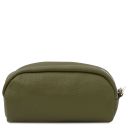 TL Bag Soft Leather Toiletry Case Forest Green TL142314