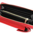 TL Bag Leather Wallet With Strap Lipstick Red TL142323