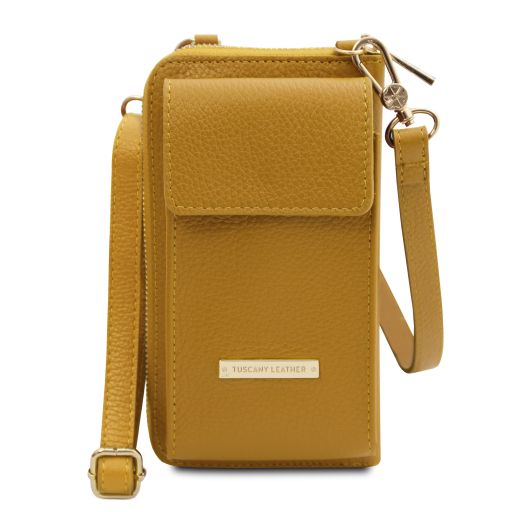 TL Bag Monedero en Piel con Bandolera Mostaza TL142323