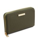 Eris Exclusive Leather Accordion Wallet With zip Closure Forest Green TL142318