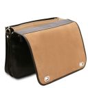 Siena Leather Messenger bag 2 Compartments Black TL142243