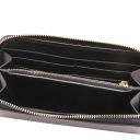 Eris Exklusive Damenbrieftasche aus Leder mit Rundum-Reißverschluss Schwarz TL142318