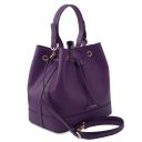 Minerva Beuteltasche aus Leder Lila TL142145