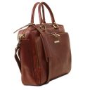 Pisa Cartable en Cuir Porte Ordinateur Avec Poche Frontale Marron TL141660
